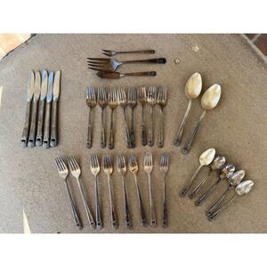 Vintage 1847 Rogers Bros "Eternally Yours" silverplate flatware set Partial